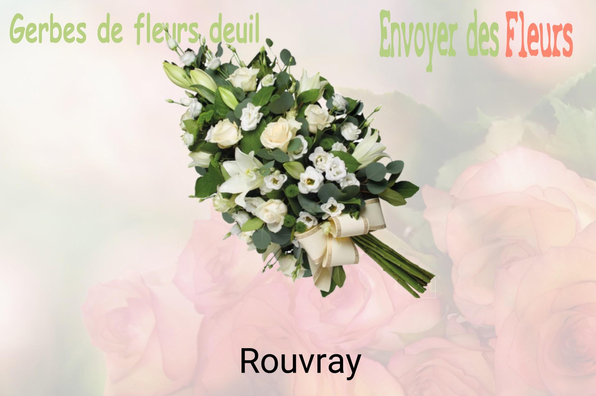 Gerbe de fleurs de deuil livrée à Rouvray